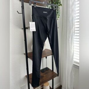 Womens EQYL black yoga leggings, new‎ with tags.